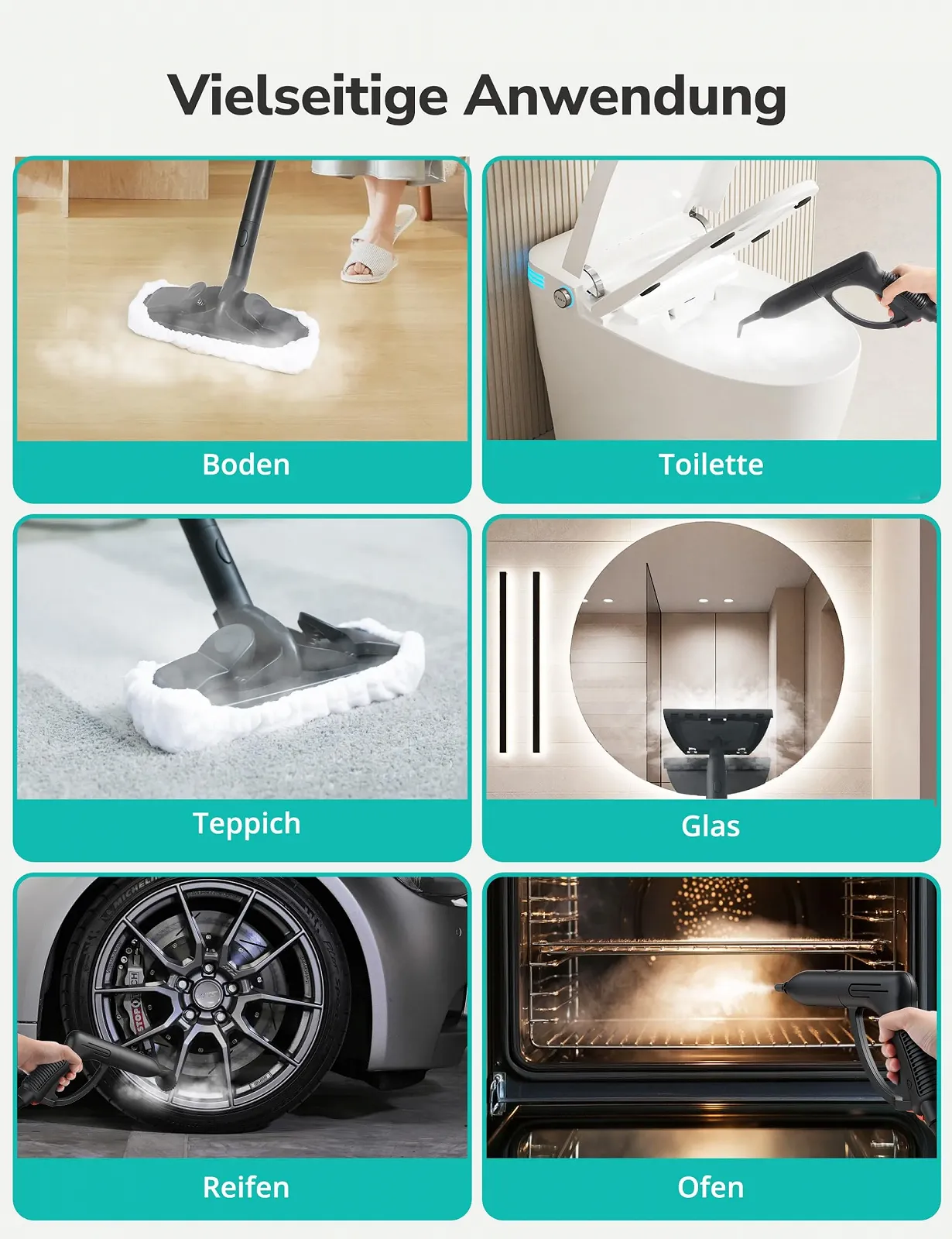 Пароочисник Aspiron 2000 Вт 4 бар 1.5 л для авто та дому, фото №5 Пароочисник Aspiron 2000 Вт 4 бар 1.5 л для авто та дому, фото №5