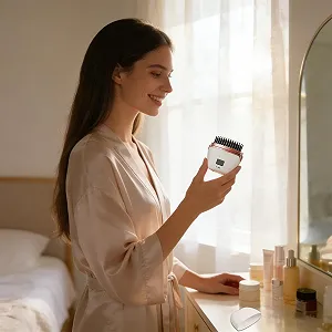 Мини-щетка для выпрямления волос ABS Keramic Wireless цифровой дисплей 3 температурных режима synthetic.ua - Фото 1