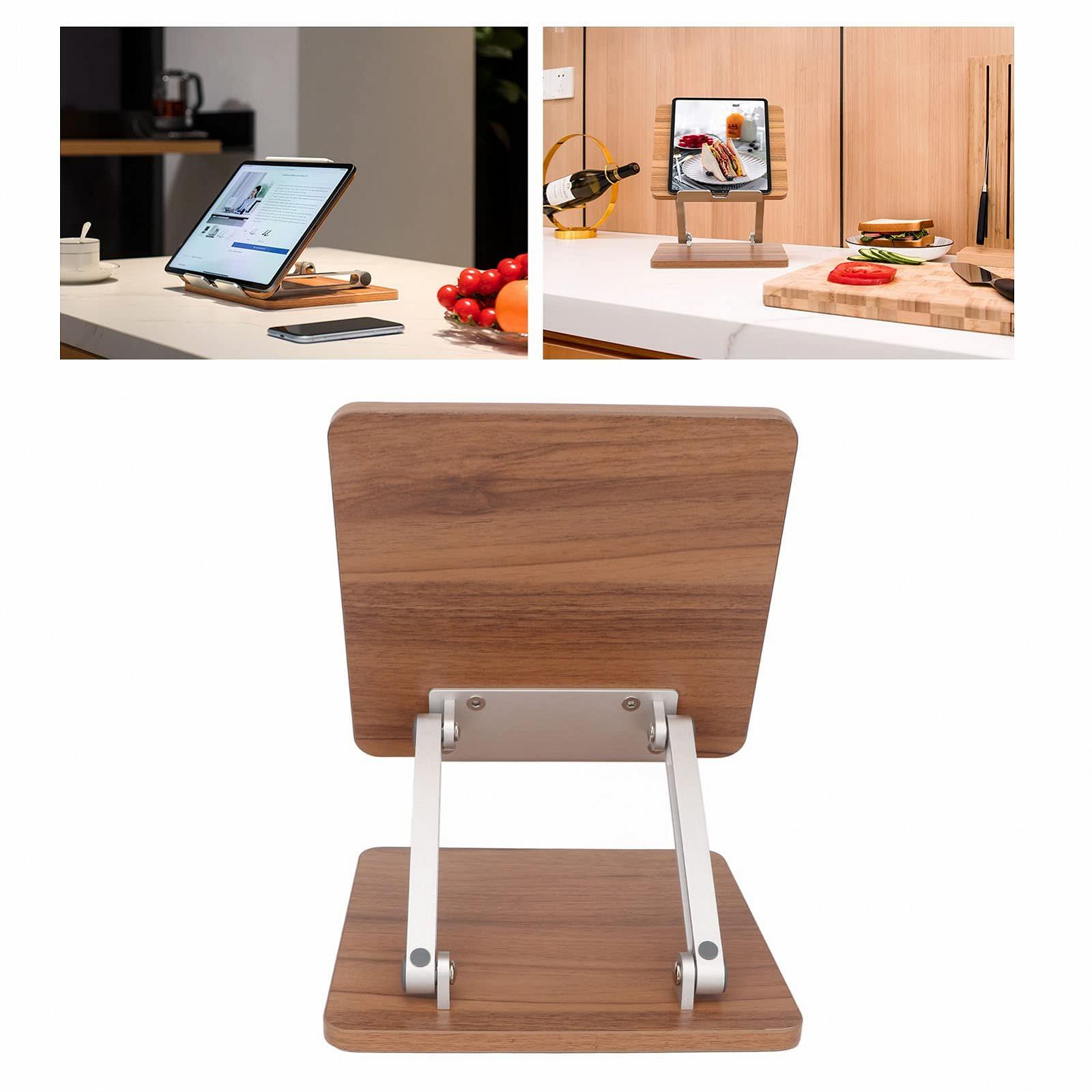 Підставка для ноутбука Дерев'яна Регульована Конструкція Алюмінієвий сплав Колір темного дерева, фото №7 Підставка для ноутбука Дерев'яна Регульована Конструкція Алюмінієвий сплав Колір темного дерева, фото №7