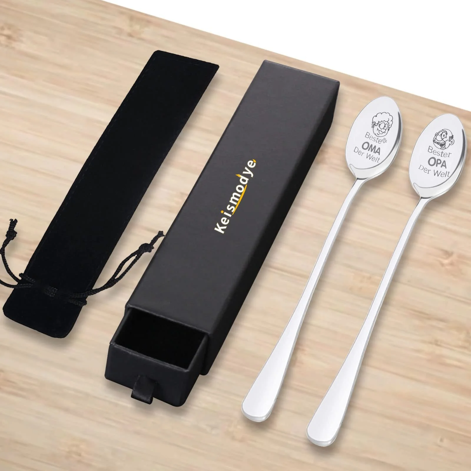 Ложка Keismodye Beste Opa Oma Der Welt, нержавіюча сталь Набір з 2 штук, фото №5 Ложка Keismodye Beste Opa Oma Der Welt, нержавіюча сталь Набір з 2 штук, фото №5
