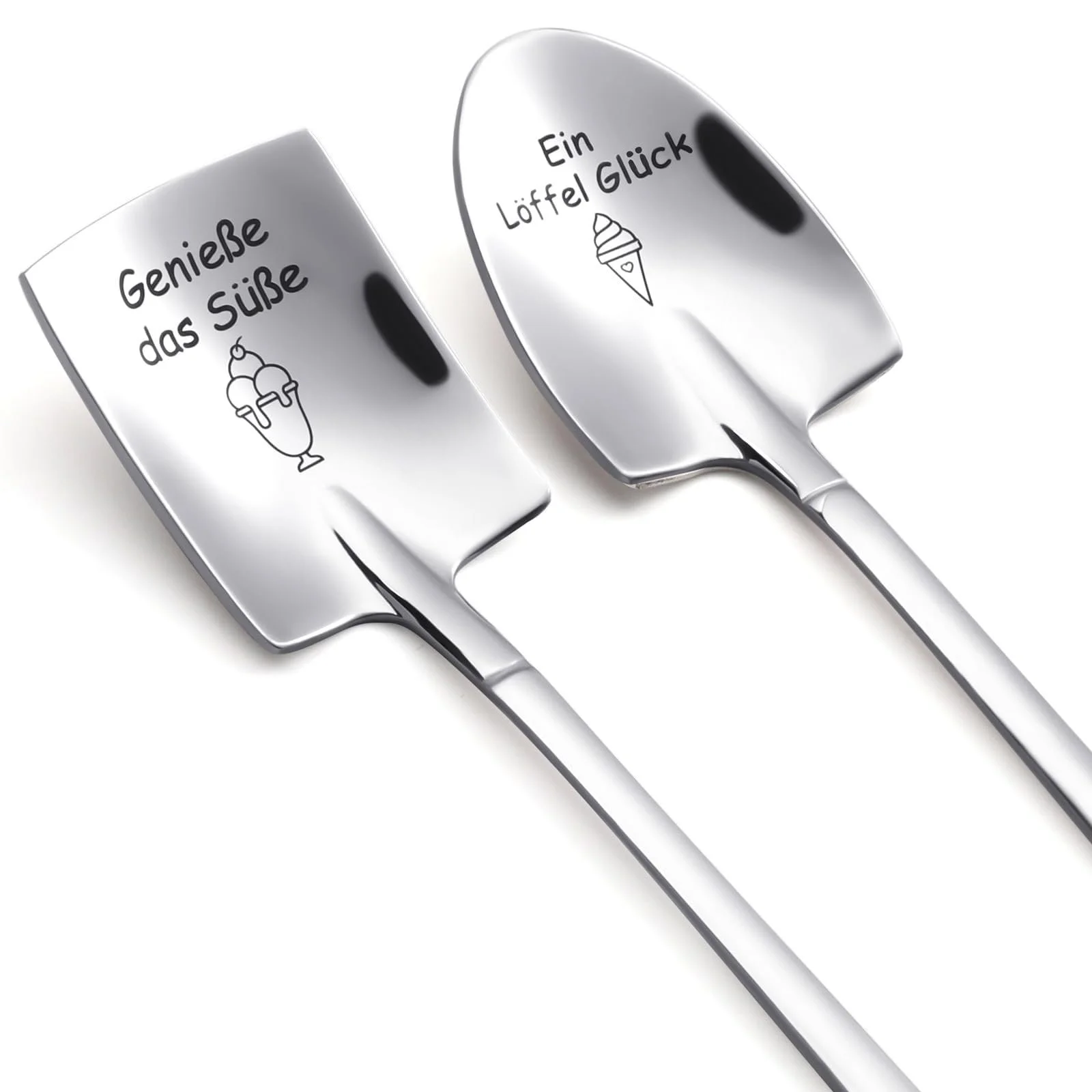 Ложки для морозива Пара ложок з гравіюванням, фото №1 Ложки для морозива Пара ложок з гравіюванням, фото №1