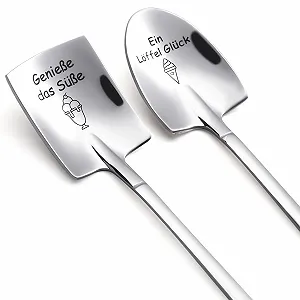 Ложки для мороженого Brand отсутствует Series отсутствует Model Пара ложек с гравировкой Цвет отсутствует - Фото 1