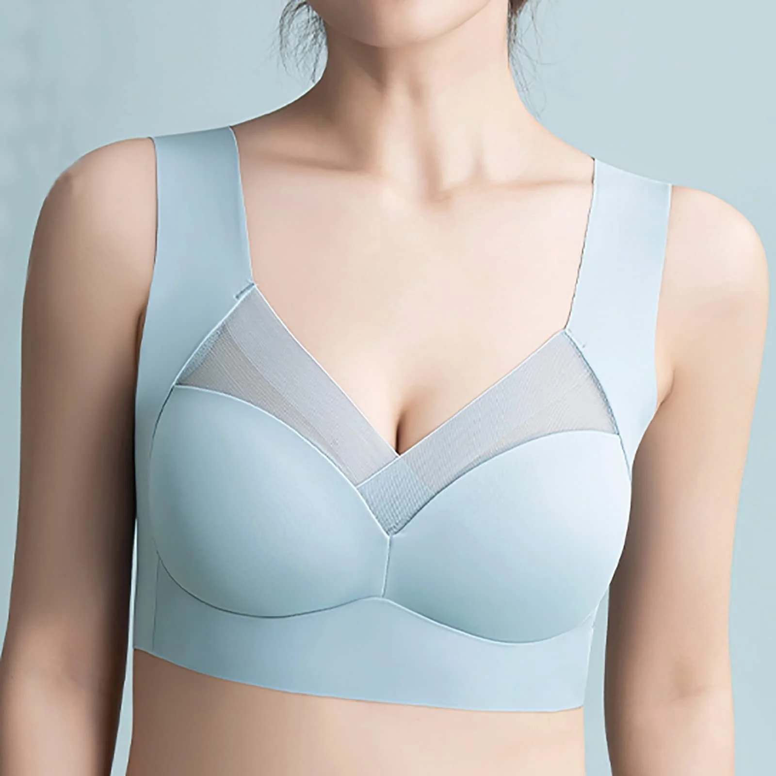 Бюстгальтер-минимайзер без косточек кружевной бесшовный Push Up Cotton Invisible Support, фото №3 Бюстгальтер-минимайзер без косточек кружевной бесшовный Push Up Cotton Invisible Support, фото №3