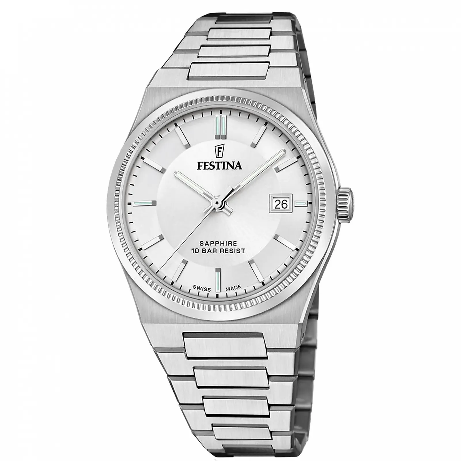 Часы Festina Swiss Made Мужские со стальным браслетом F20034/1, фото №3 Часы Festina Swiss Made Мужские со стальным браслетом F20034/1, фото №3