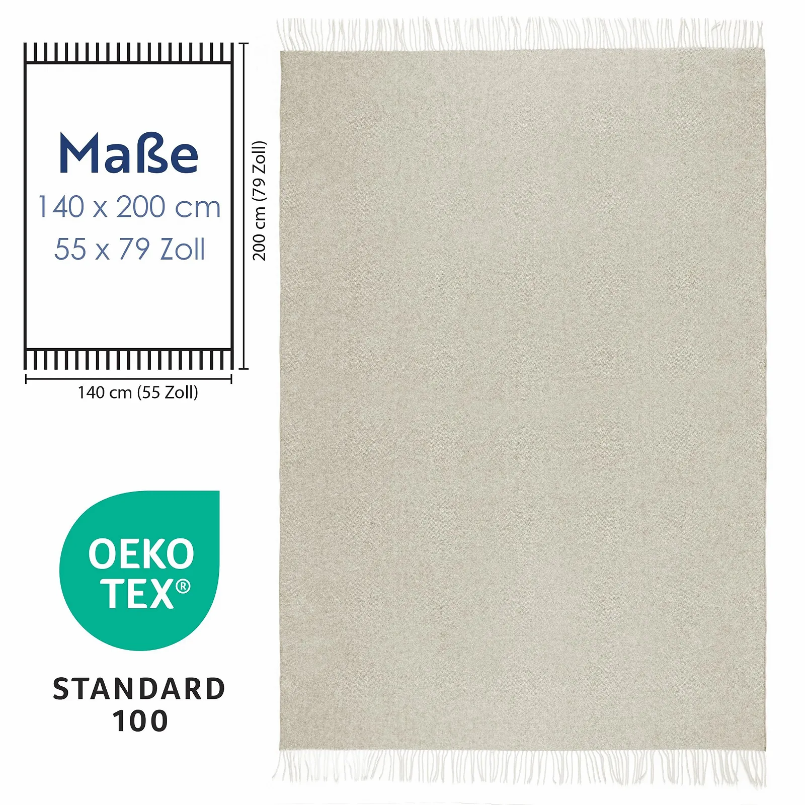 Шерстяной плед Merino 140 x 200 см - Мягкий плед из шерсти мериноса с 10% кашемира - Роскошный плед из овечьей шерсти с кисточками - Теплый шерстяной плед для дивана, кровати и улицы - Стильный мягкий уютный плед, фото №7 Шерстяной плед Merino 140 x 200 см - Мягкий плед из шерсти мериноса с 10% кашемира - Роскошный плед из овечьей шерсти с кисточками - Теплый шерстяной плед для дивана, кровати и улицы - Стильный мягкий уютный плед, фото №7