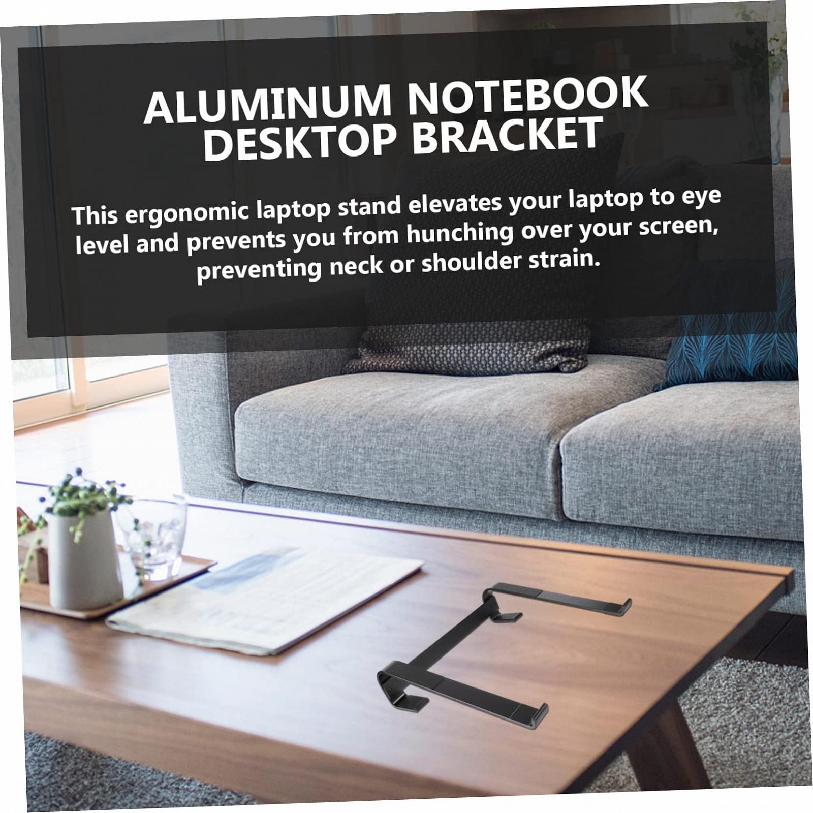 Підставка для ноутбука Gatuida Алюмінієвий сплав Складаний для кращої постави Сумісний з усіма ноутбуками Чорний, фото №4
