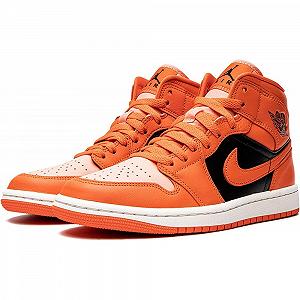 Кроссовки Air Jordan 1 Mid Orange/Black Размер 42.5 synthetic.ua - Фото 1