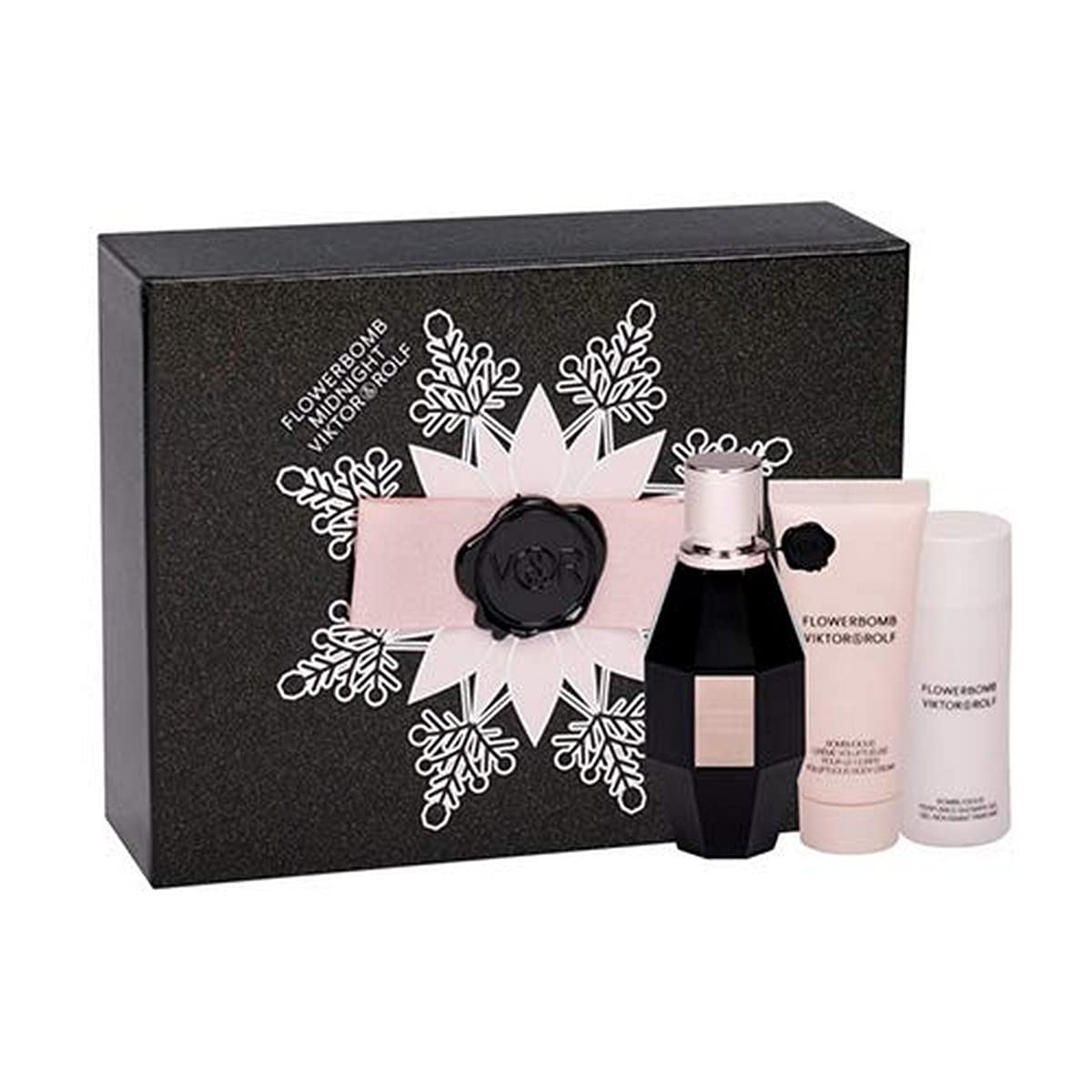 Парфюмированная вода Viktor & Rolf Flowerbomb Midnight 50 мл + Гель для душа 50 мл + Крем для тела 40 мл, фото №1