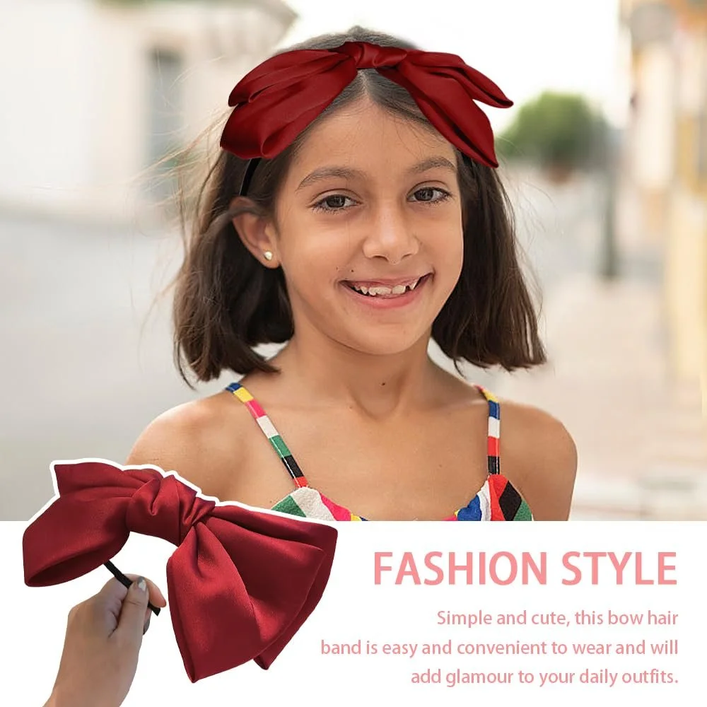 Набір обручів для волосся з бантом 3 шт. Різнокольоровий, фото №5