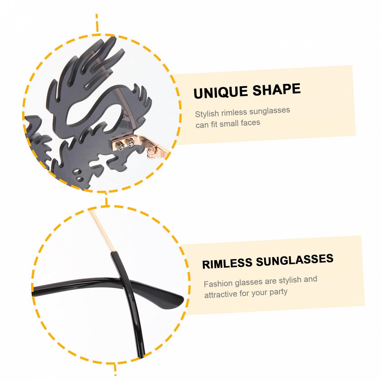 Сонцезахисні окуляри Flame PACKOVE Ретро Чоловічі Безрамкові Чорний, 2 пари, фото №4