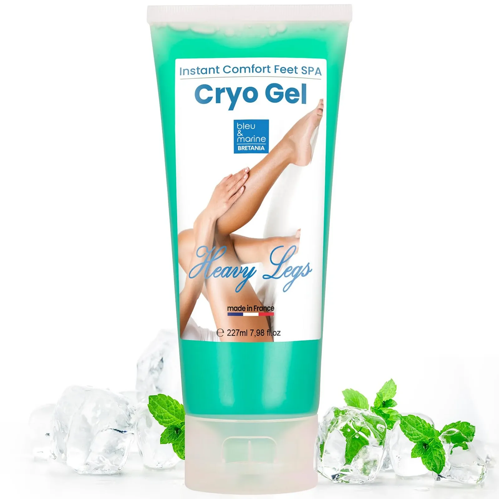 Охлаждающий гель Bleumarine Bretania Professional для тяжелых ног с эфирными маслами и растительными экстрактами 227 мл, фото №1 Охлаждающий гель Bleumarine Bretania Professional для тяжелых ног с эфирными маслами и растительными экстрактами 227 мл, фото №1