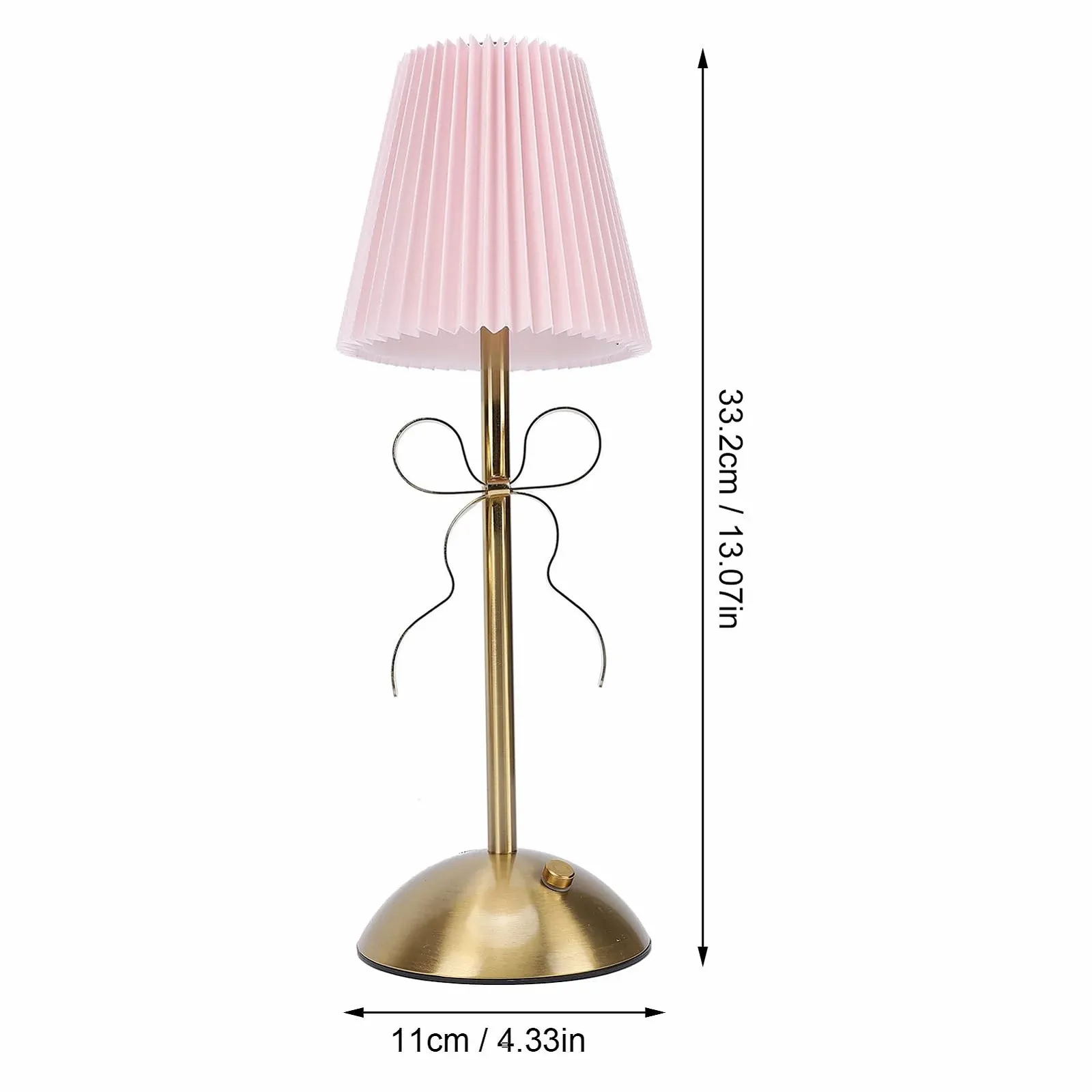 Настільна лампа З бантом LED Акумуляторна Рожевий, фото №8