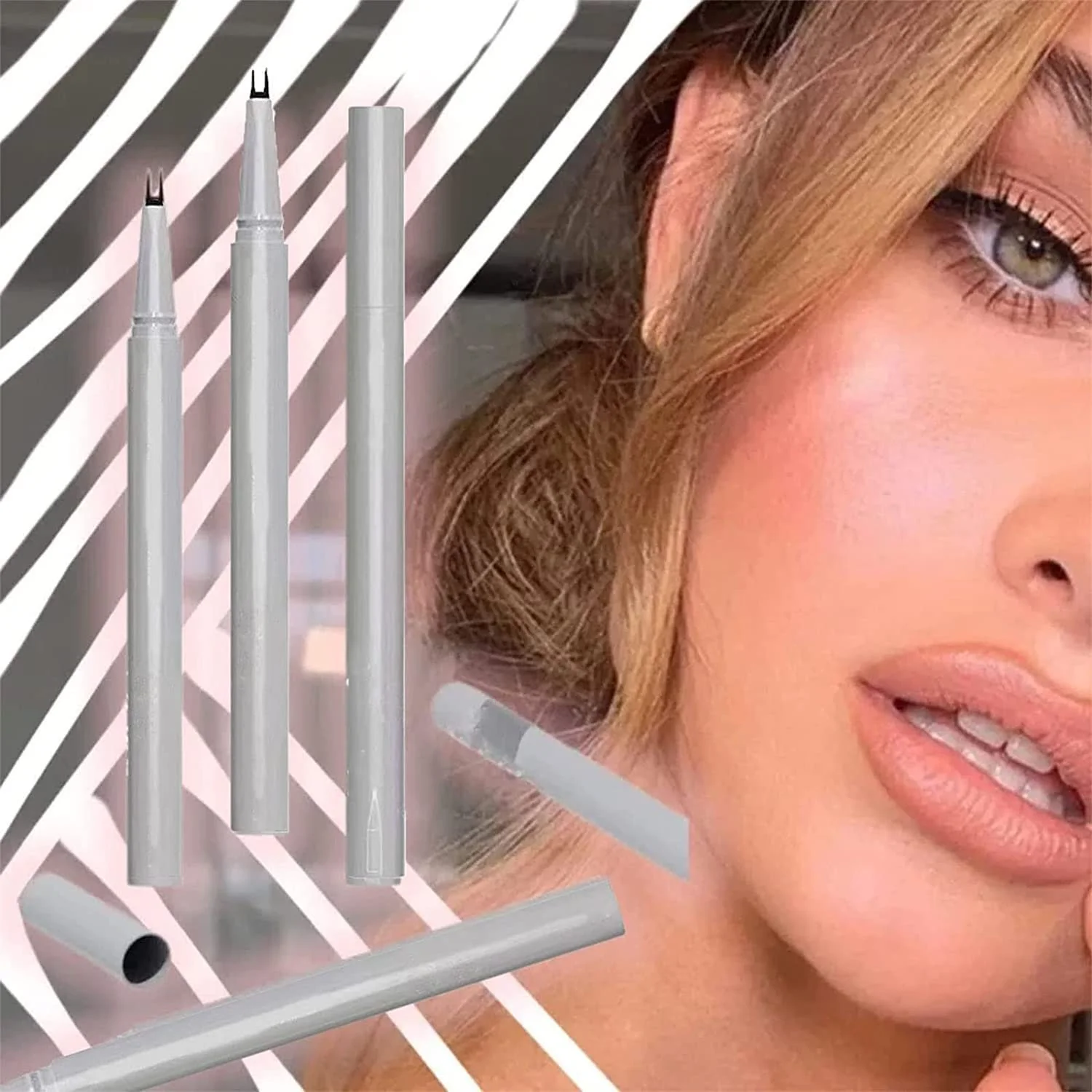 Карандаш Flatter-Peach с двумя наконечниками для нижних ресниц, Водостойкий, фото №3