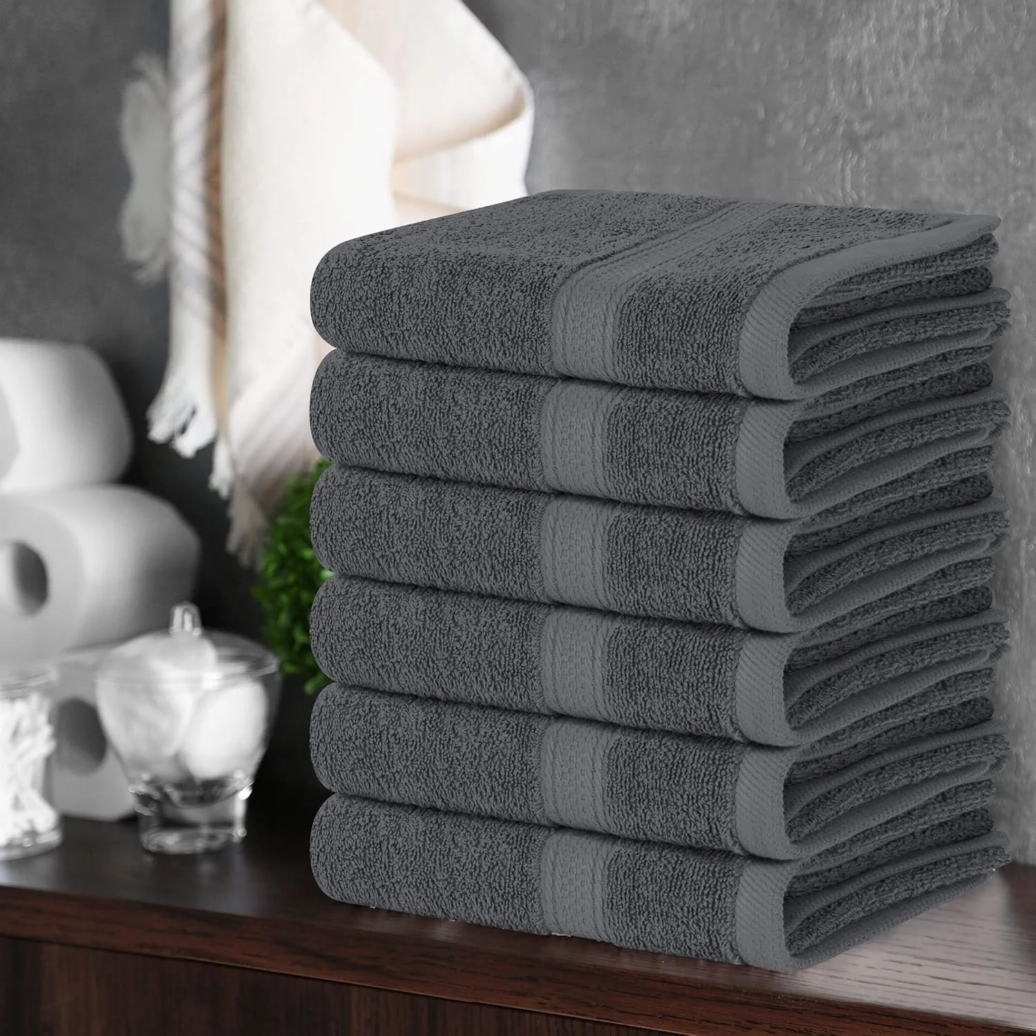 Набір рушників Utopia Towels 100% бавовна 41 x 71 см 6 шт Сірий, фото №7