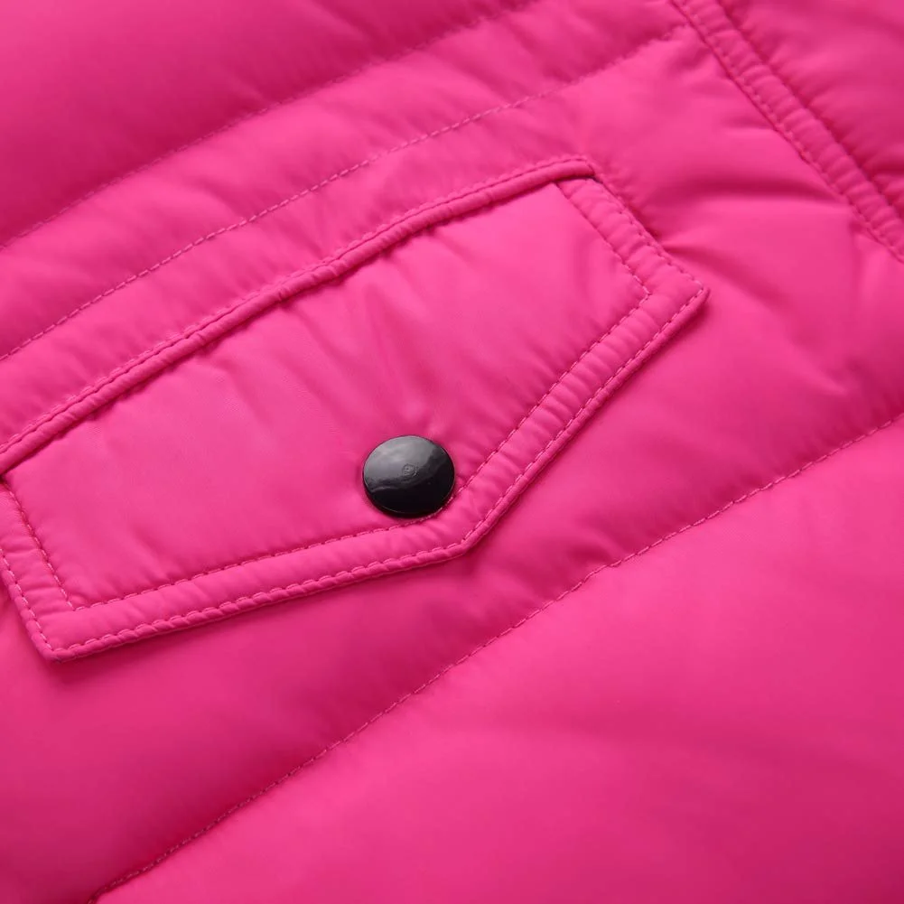 Пуховик Amropi для дівчат з хутряним капюшоном, фото №5