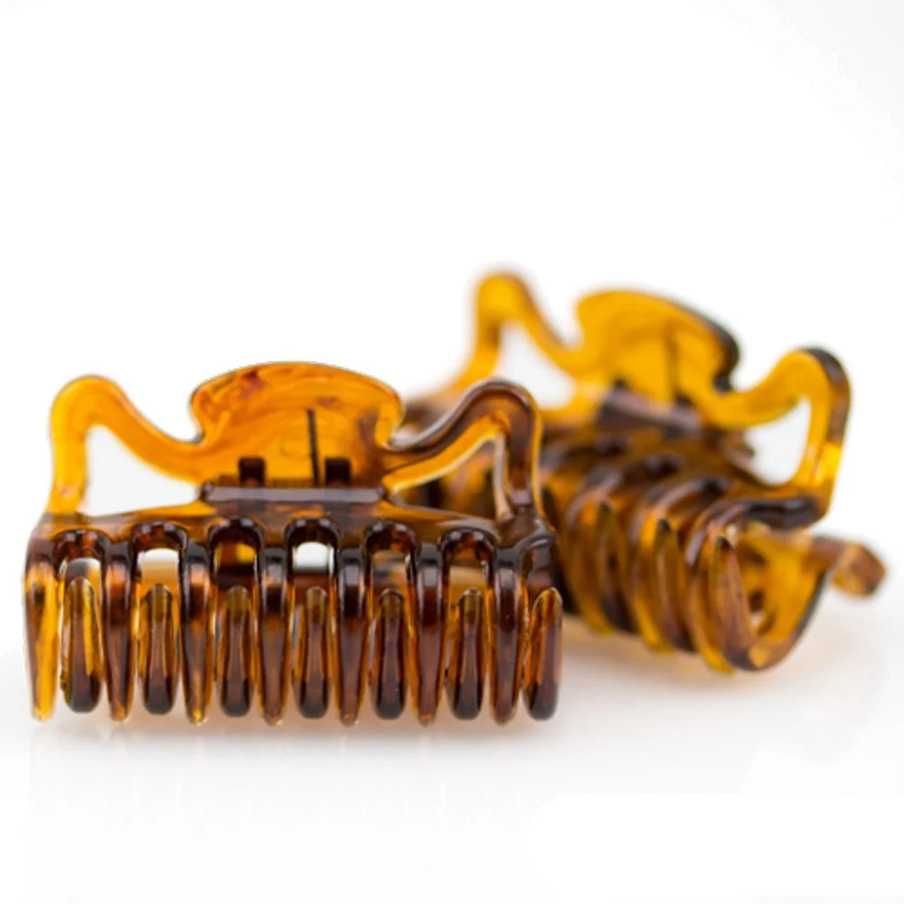 Мини-заколка для волос WeLoveBeads, 3.5 см, гавана-коричневый, фото №1