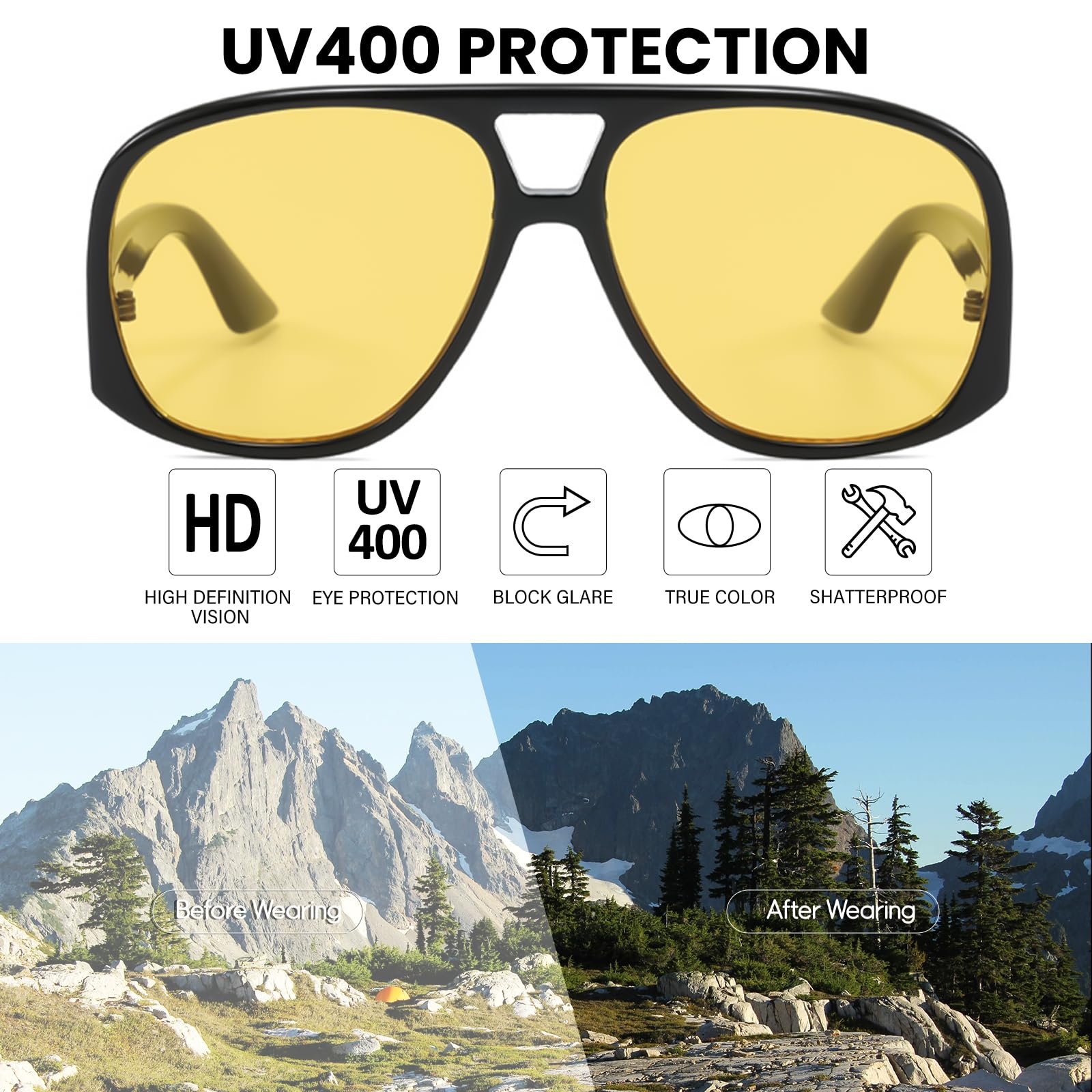 Сонцезахисні окуляри Авіатор CIKJUK Ретро 70-х Вінтажні пілотські Великі, фото №4 Сонцезахисні окуляри Авіатор CIKJUK Ретро 70-х Вінтажні пілотські Великі, фото №4