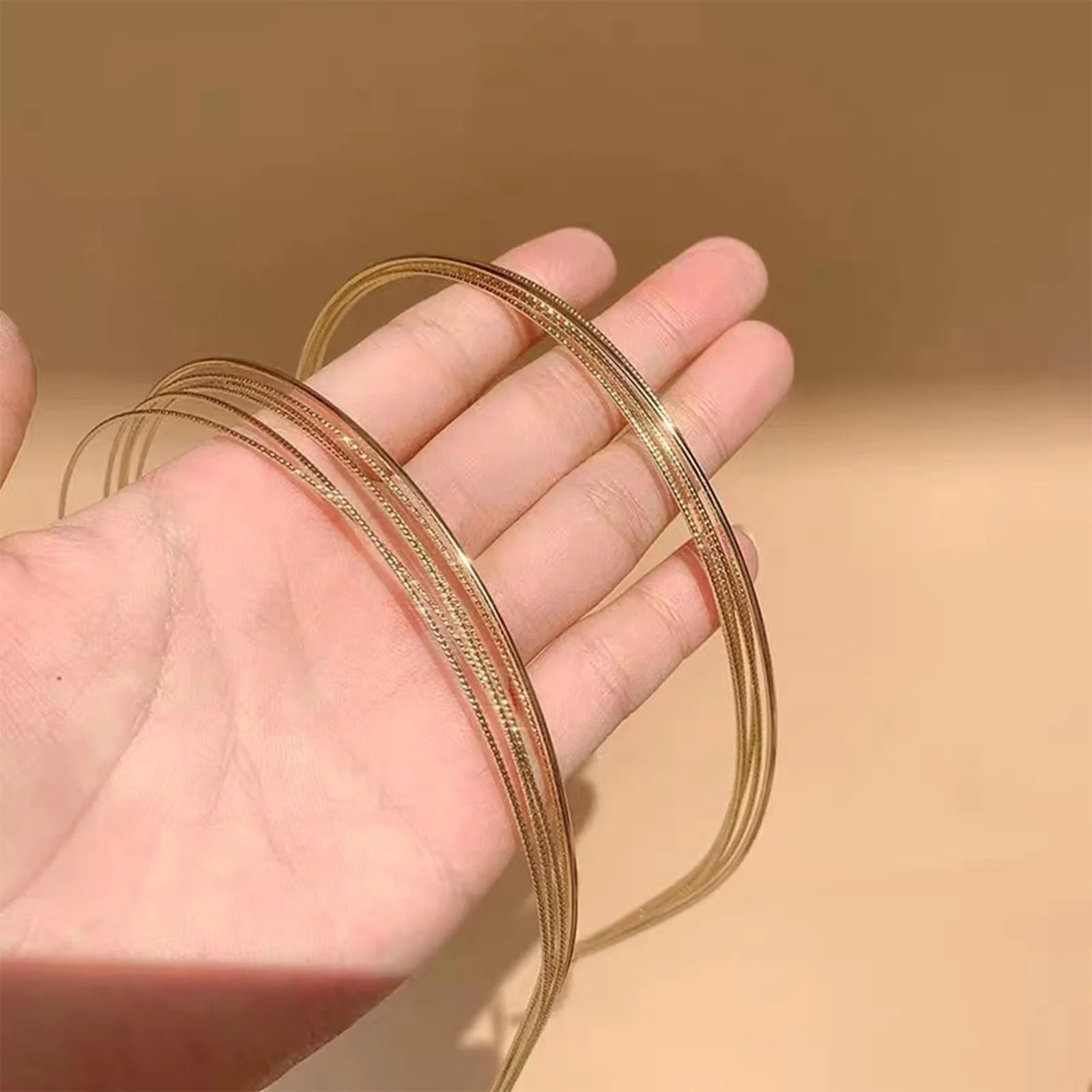 Набор из 2 многослойных металлических обручей для женщин., фото №6