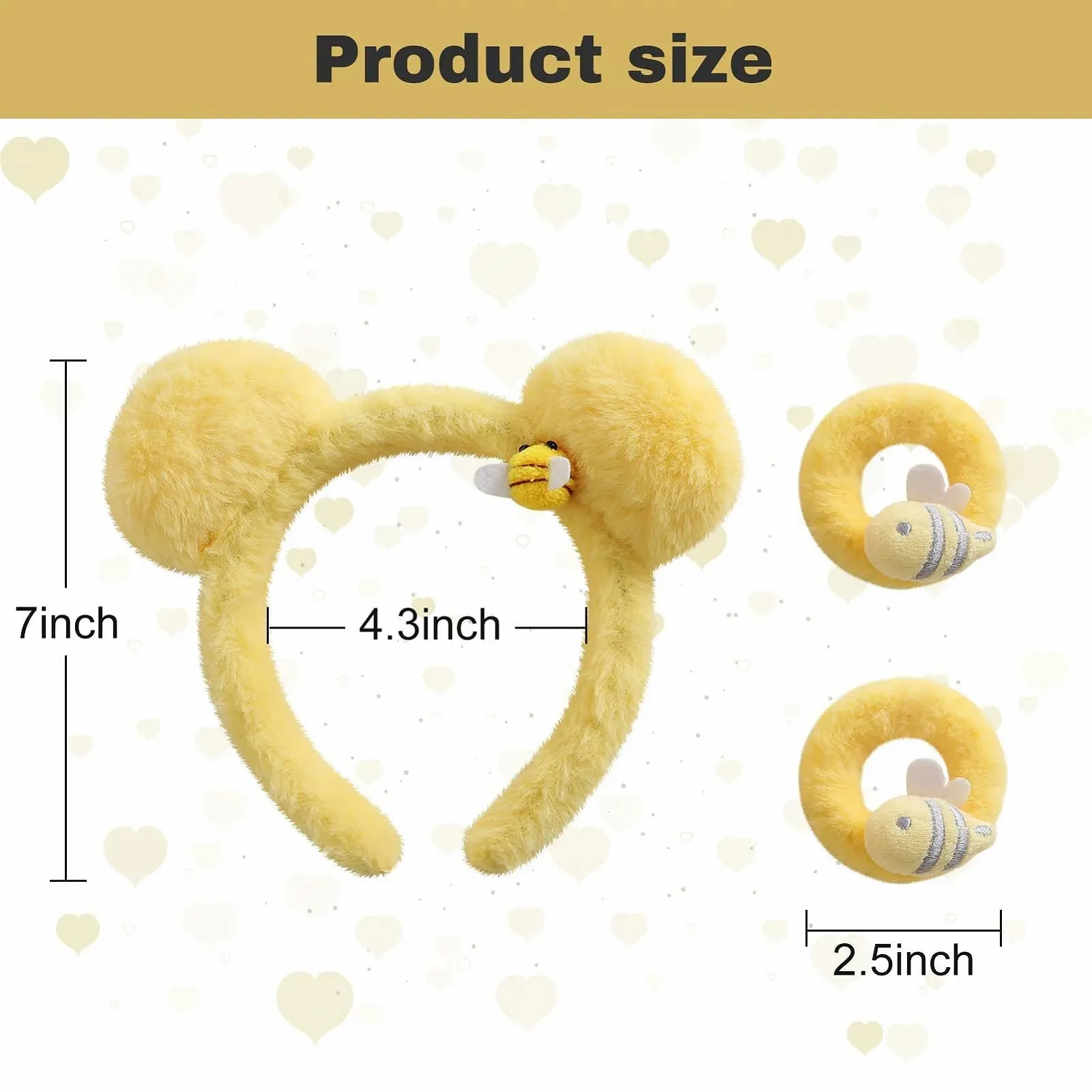 Обруч Ведмежі Вушка Жовтий, фото №2 Обруч Ведмежі Вушка Жовтий, фото №2