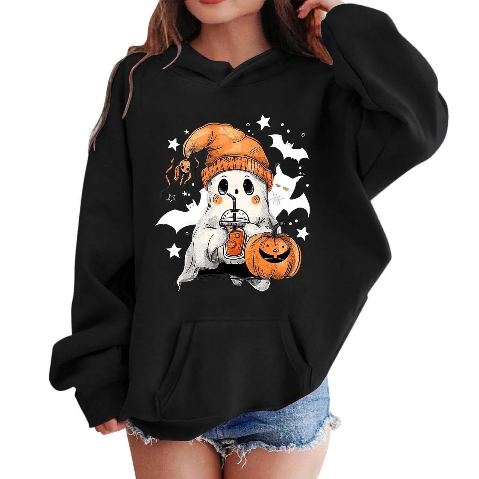 Худі з принтом привида для дітей на Хелловін, фото №1 Худі з принтом привида для дітей на Хелловін, фото №1