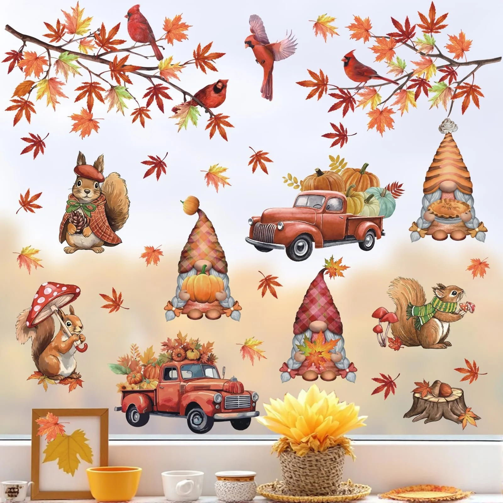 Наклейка на вікно TOARTI Осінь Гарбуз, фото №5