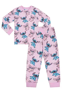 Піжама Disney Lilo and Stitch для дівчат рожева Stitch Angel довга флісова - Фото 1