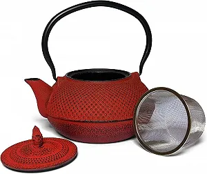 Чайник-заварник Чавунний MAOCI Arare 1.2 л Червоний - Фото 1