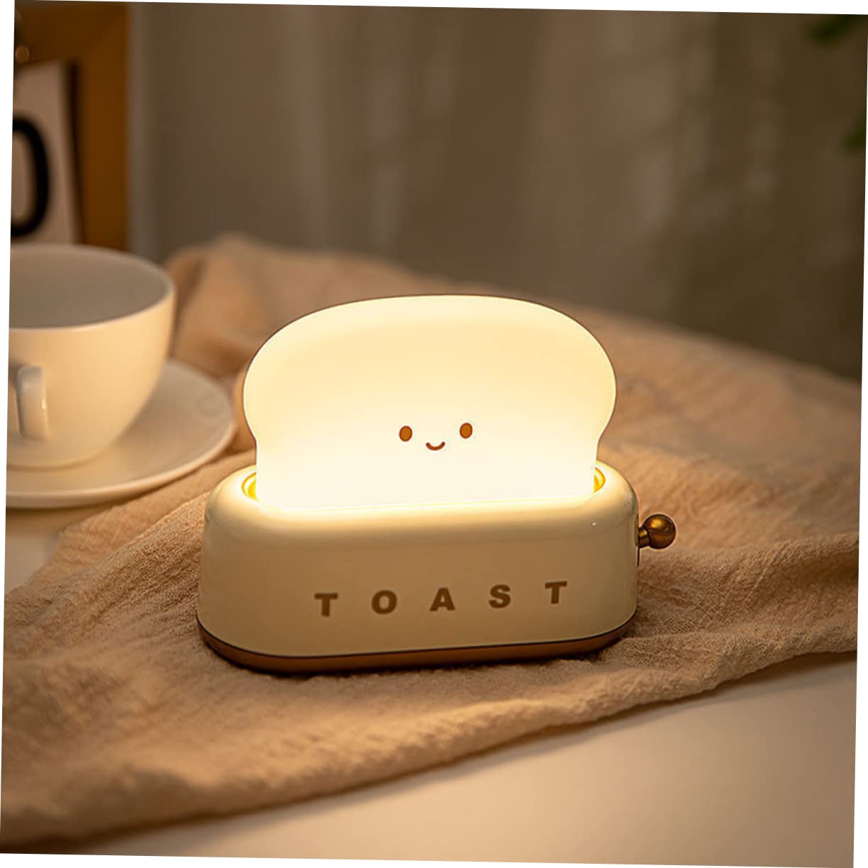 Світильник OSALADI Toaster Cute Toast Night Light LED для спальні з батареєю, фото №4