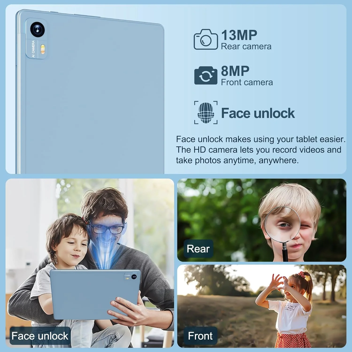 Планшет Bvlary X_50 10" 16/128 ГБ 2-SIM 8 ядер Android 14 8000mAh Blue, фото №4 Планшет Bvlary X_50 10" 16/128 ГБ 2-SIM 8 ядер Android 14 8000mAh Blue, фото №4