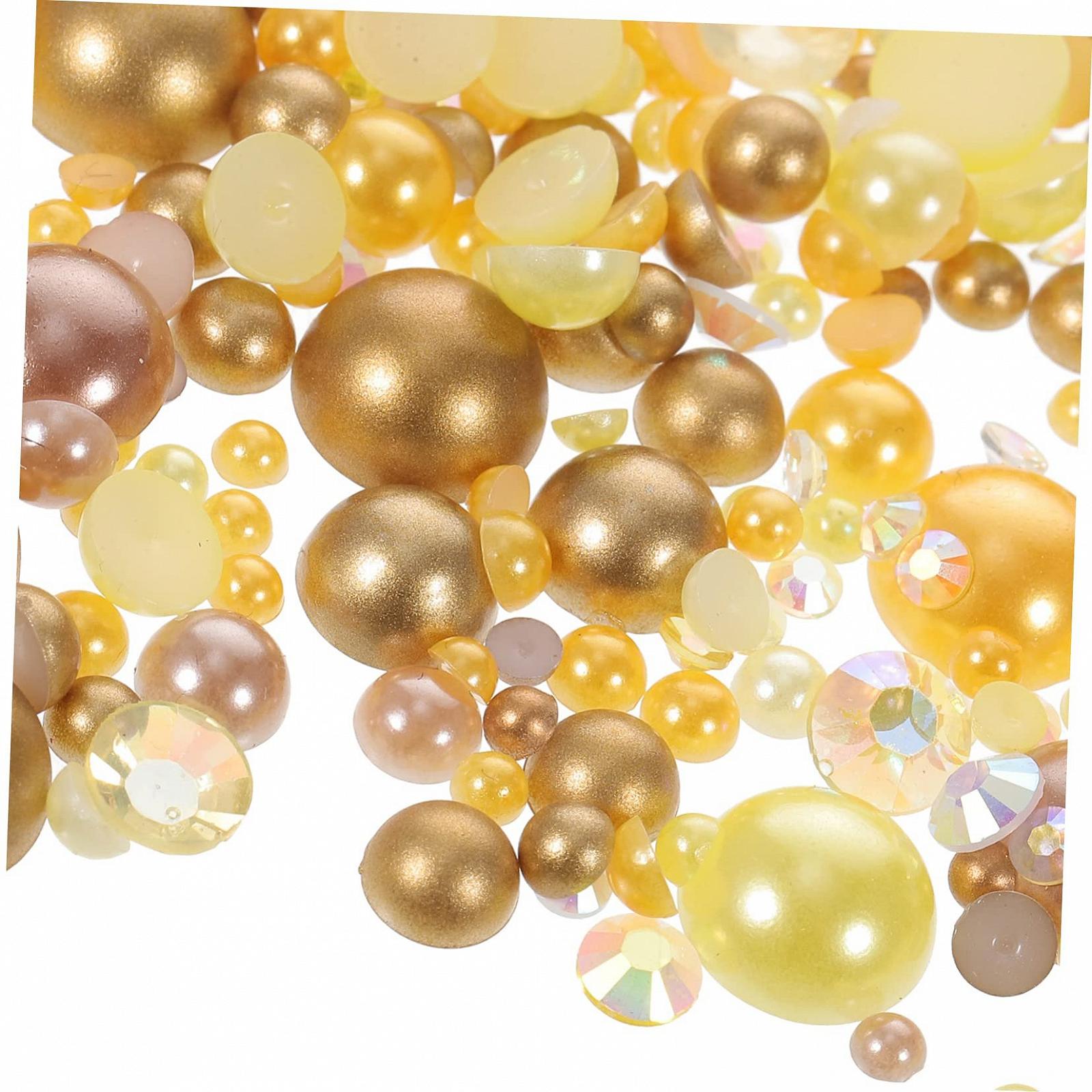 Прикраса для нігтів VILLCASE Напівсферичні смоляні перлини, фото №7