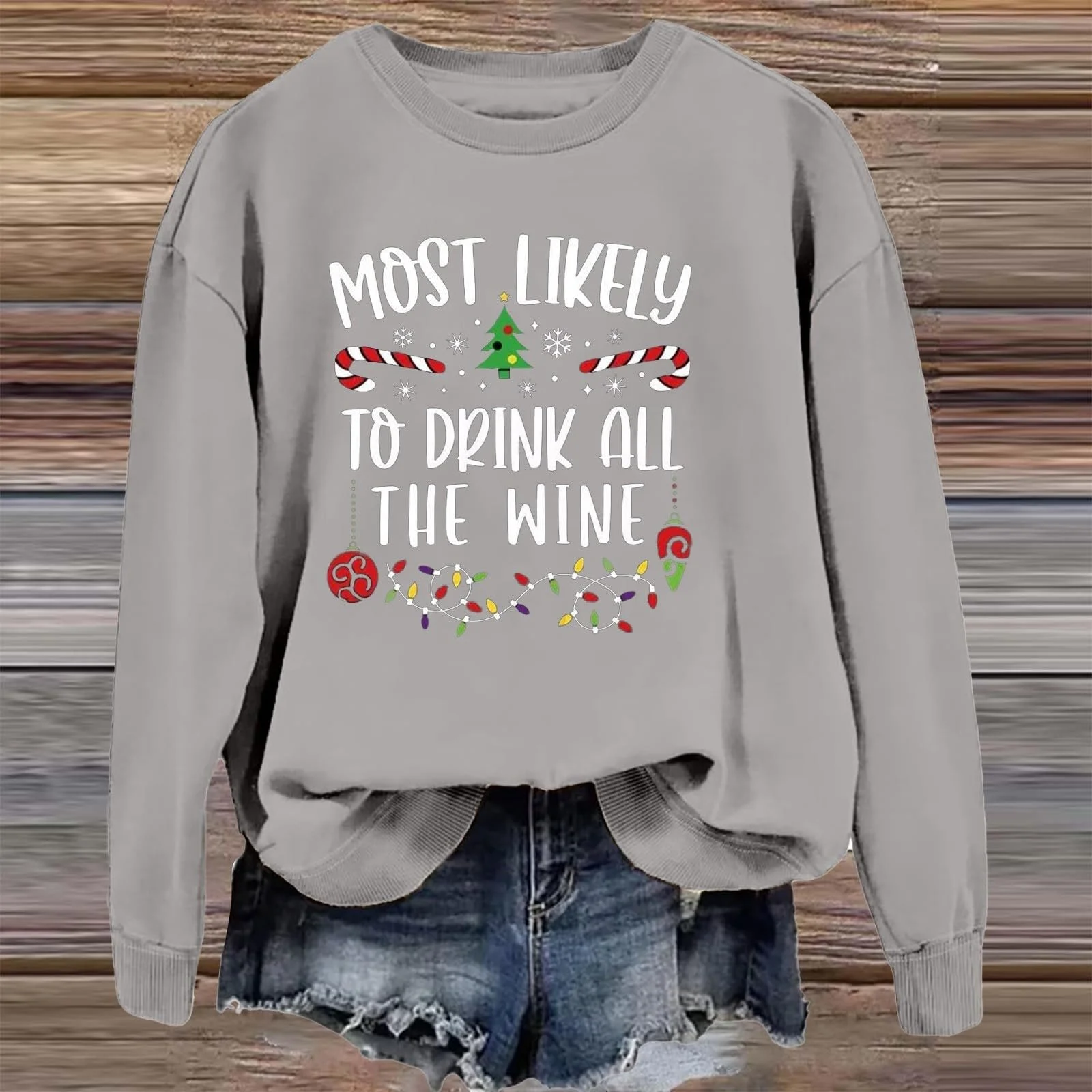 Жіночий різдвяний светр Generico Санта Клаус, фото №3