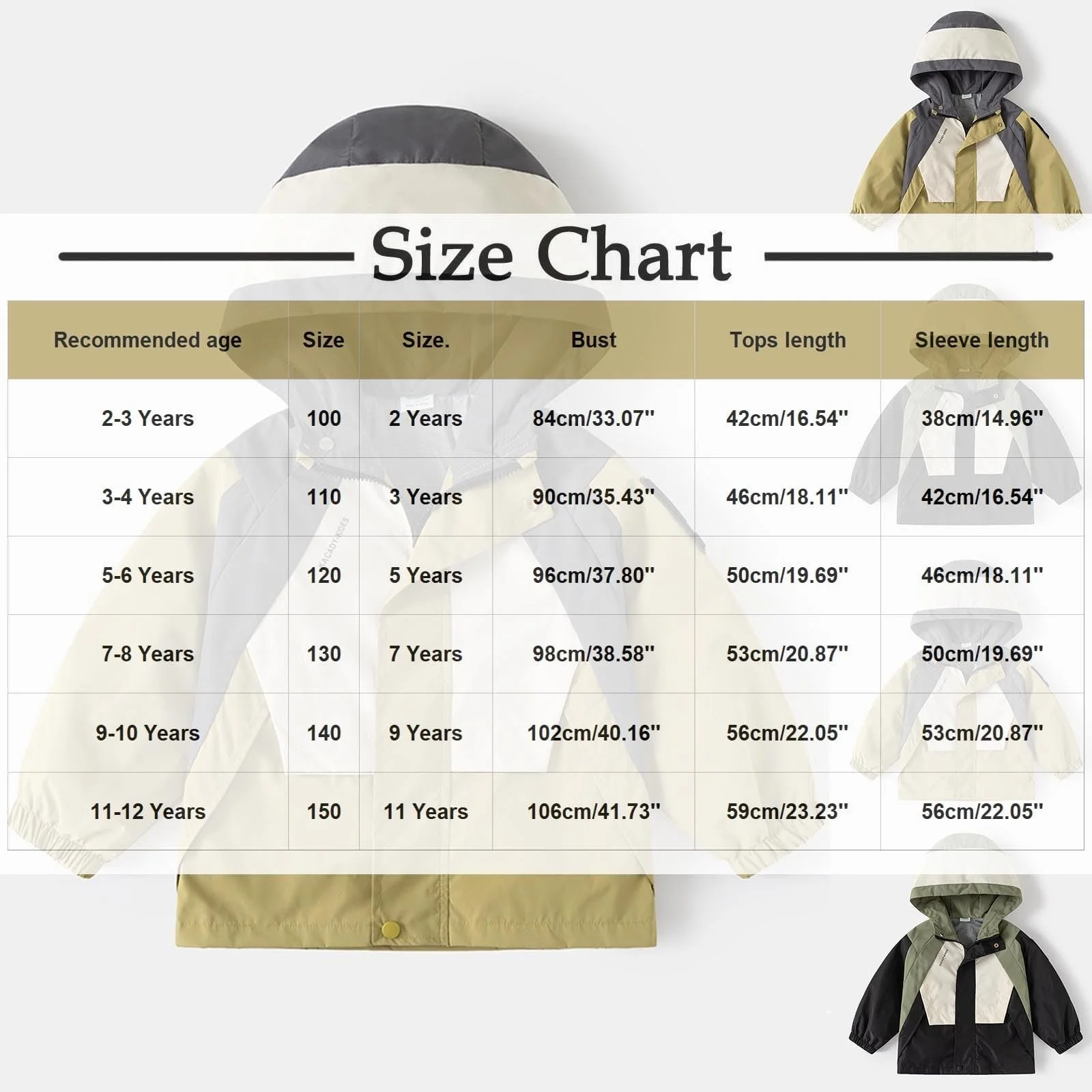 Детская куртка с длинными рукавами, куртка с капюшоном на молнии, куртка для детей среднего и старшего возраста с карманами, повседневная удобная свободная куртка, ветрозащитная куртка для активного отдыха (2-12 лет), фото №2 Детская куртка с длинными рукавами, куртка с капюшоном на молнии, куртка для детей среднего и старшего возраста с карманами, повседневная удобная свободная куртка, ветрозащитная куртка для активного отдыха (2-12 лет), фото №2