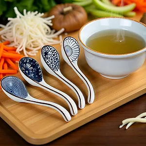 Набір супових ложок (4 шт.), керамічні азіатські synthetic.ua - Фото 1