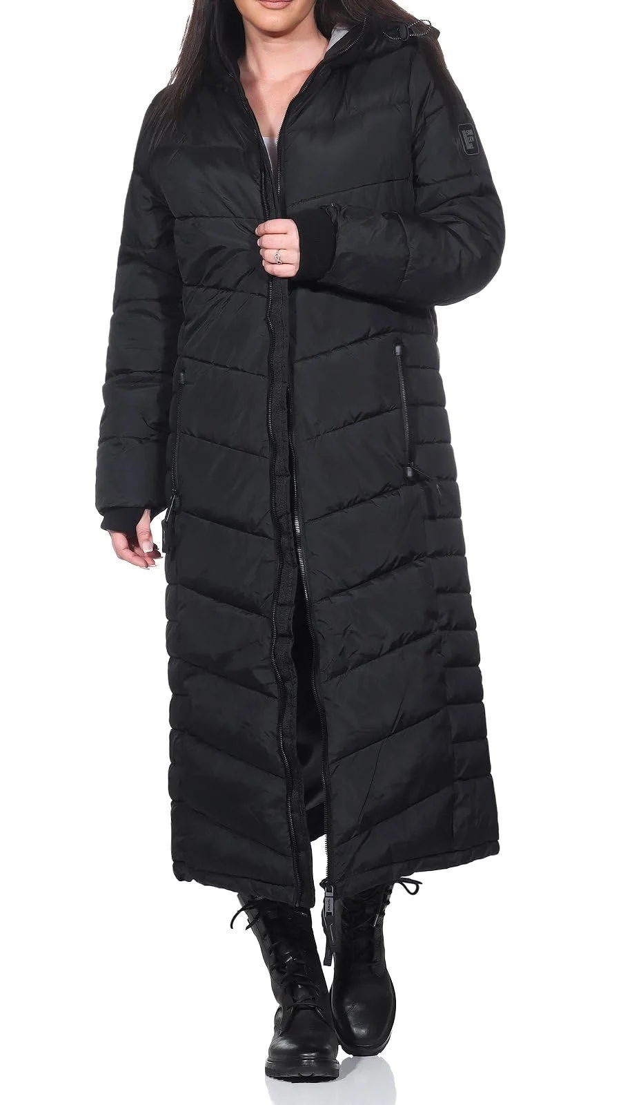 Жіноче стьобане пальто Sublevel LSL-491 Довге, фото №1