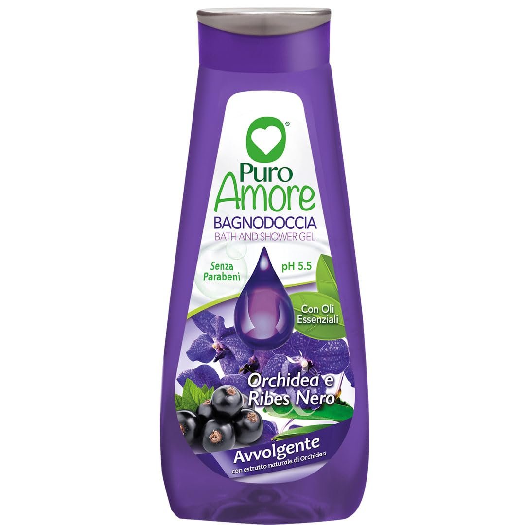 Гель для душу Puro Amore Orchid and Blackcurrant 4 x 750 мл + брелок, фото №1
