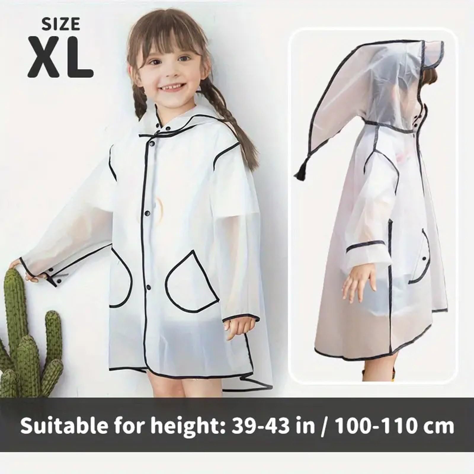 Детский дождевой плащ GXYANiaoy Oak Long для девочек с рукавами, велосипедный спортивный дождевик, красочный легкий прозрачный пончо для походов, фото №5 Детский дождевой плащ GXYANiaoy Oak Long для девочек с рукавами, велосипедный спортивный дождевик, красочный легкий прозрачный пончо для походов, фото №5