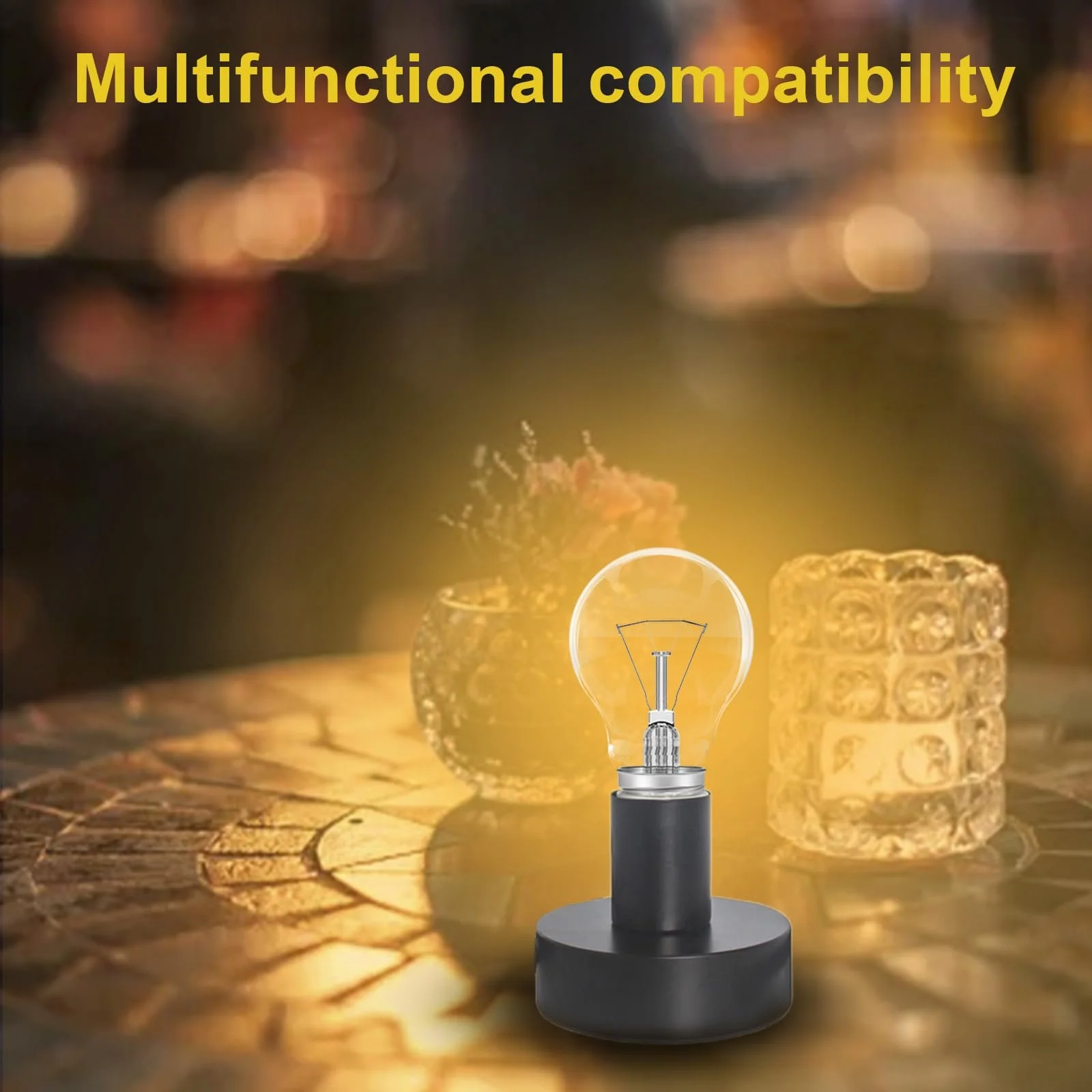 Основа настільної лампи Vintage E27 Набір 2 шт. Кабельний вимикач Чорний, фото №5