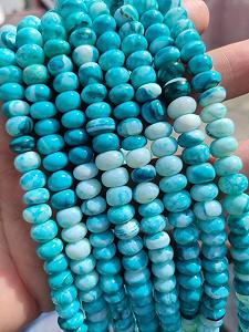 Опал Бусины-рондели гладкие 8-9 мм нить длиной 40 см Камни для изготовления ювелирных изделий для ожерелья, браслета - Фото 1