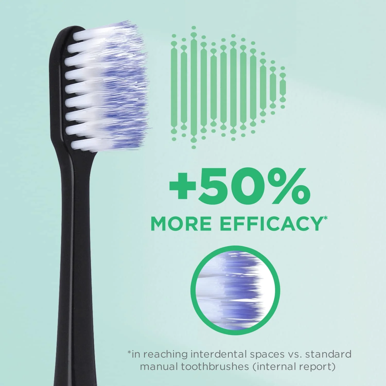 Электрическая звуковая зубная щетка GUM Sonic Daily 1 щетка Батарейка Черный, фото №2