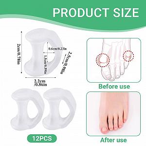 Роздільник для пальців ніг (12 шт. в упаковці) для малого пальця ноги synthetic.ua - Фото 1