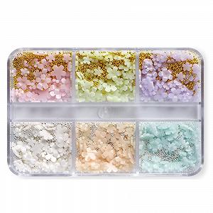 3D Цветок TsoLay, украшения для ногтей, 6 ячеек, 3D акриловые стразы для ногтей, светлые бусины для ногтей, DIY украшения для ногтей - Фото 1