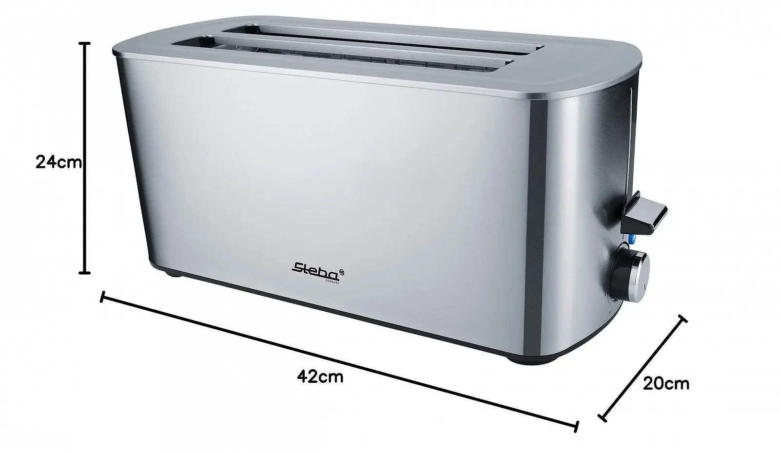 Тостер з довгим слотом Steba Inox TO 21, нержавіюча сталь, фото №9