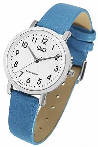 Женские часы Q&Q Ремешок из искусственной кожи Застежка-пряжка Дата 3 Bar Аналоговый Кварцевый (Синий), Ремешок. synthetic.ua - Фото 1