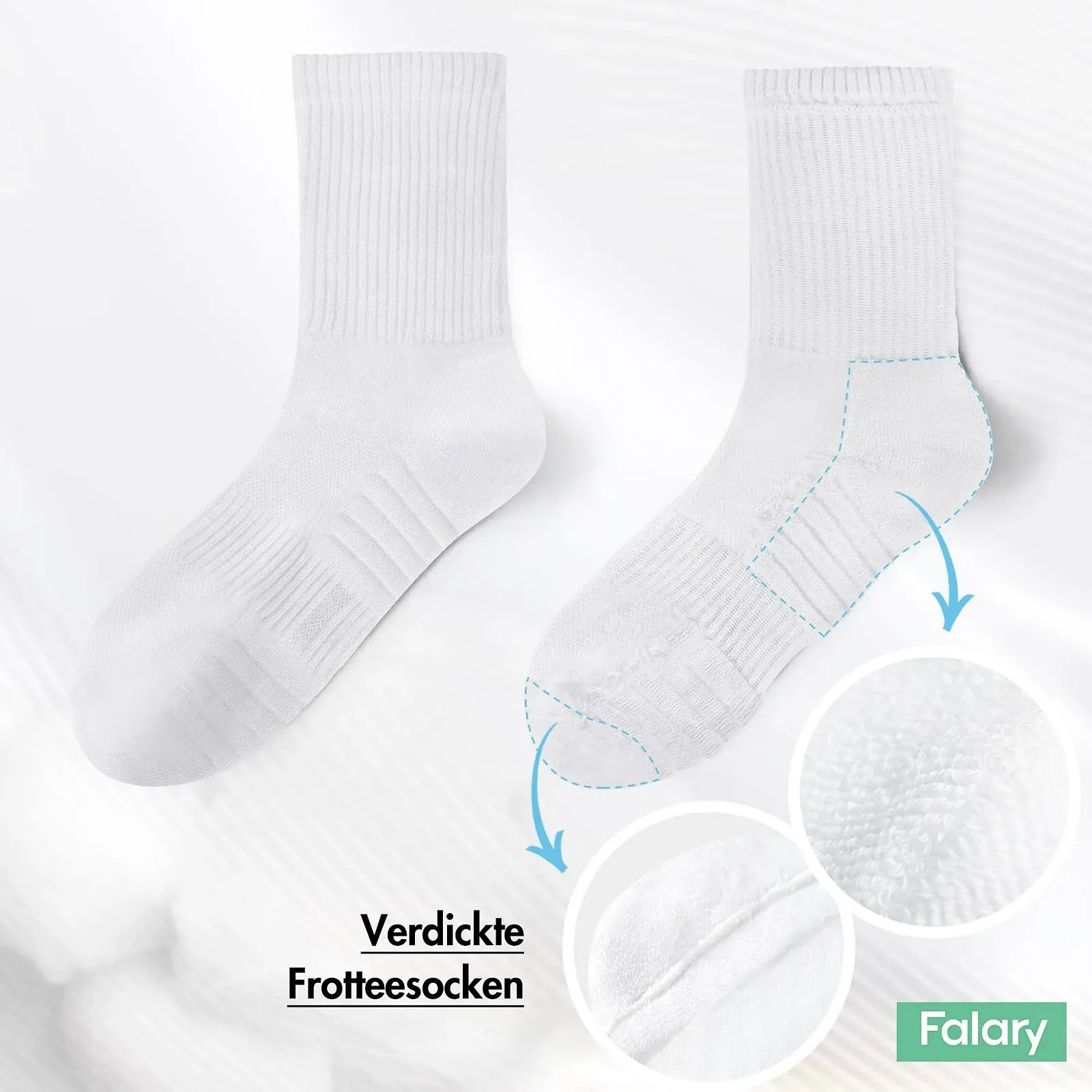 Спортивні шкарпетки Falary EU 43-46, 39-42, 6 пар, фото №3