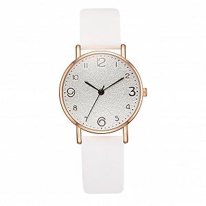 Женские часы WRITWAA 2 шт. Классический ПУ кожаный ремешок Аналоговый кварцевый механизм - Фото 1