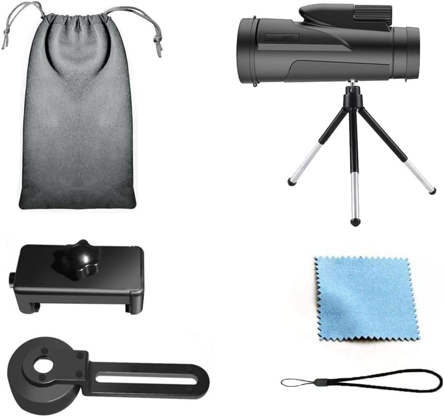 Монокуляр Телескоп для мобільних телефонів Оптичний Висока потужність 12X Окуляр Низьке освітлення 6.1 x 2.2 дюйми, фото №4