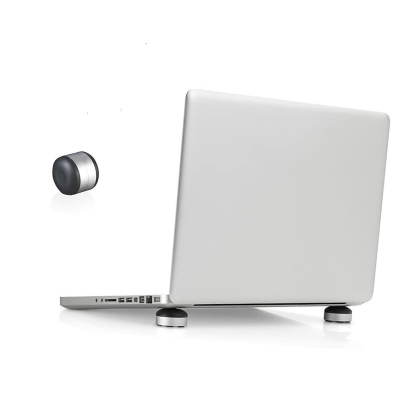 Подставка для ноутбука NUOBESTY Алюминиевая регулируемая по высоте с нескользящим силиконом Прочная подставка для ноутбука для рассеивания тепла Стабильная настольная подставка для офиса и дома, фото №3