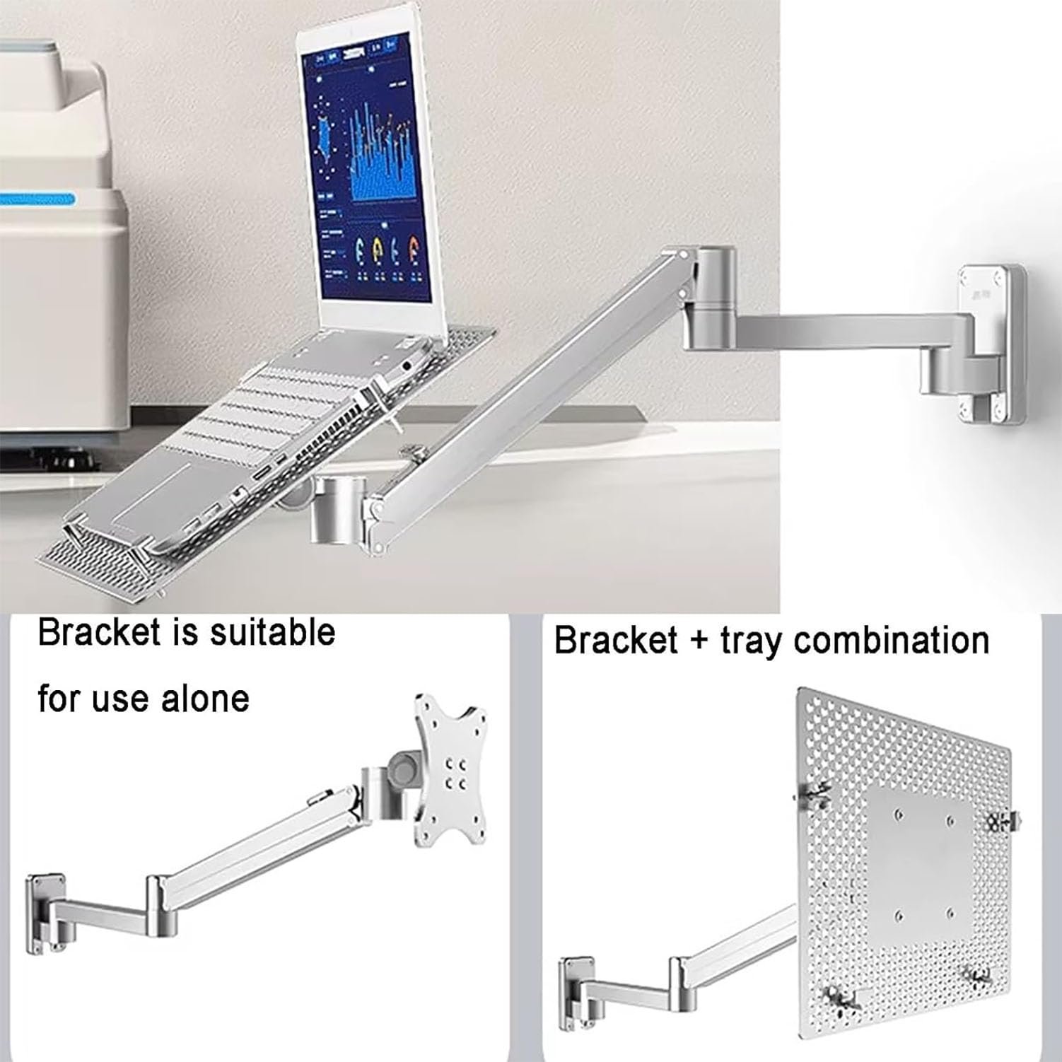 Регульована вентильована підставка для ноутбука з можливістю повороту під різними кутами для покращеного розсіювання тепла вдома та в офісі, фото №2