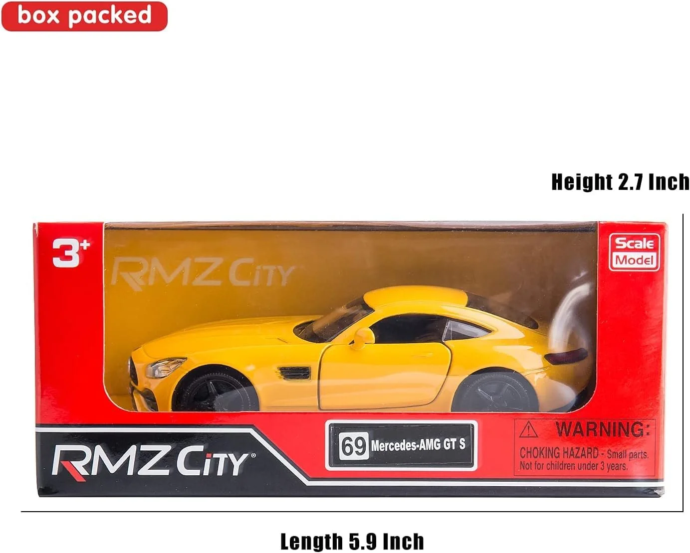 Іграшкова Модель Mercedes-Benz AMG GTS RMZ City 1:36 Жовтий, фото №1