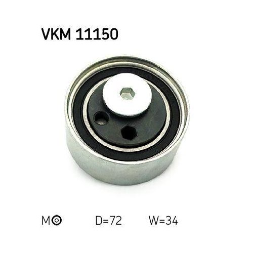 Ролик натяжителя ремня ГРМ SKF VKM 11150 AUDI VW левый, фото №2